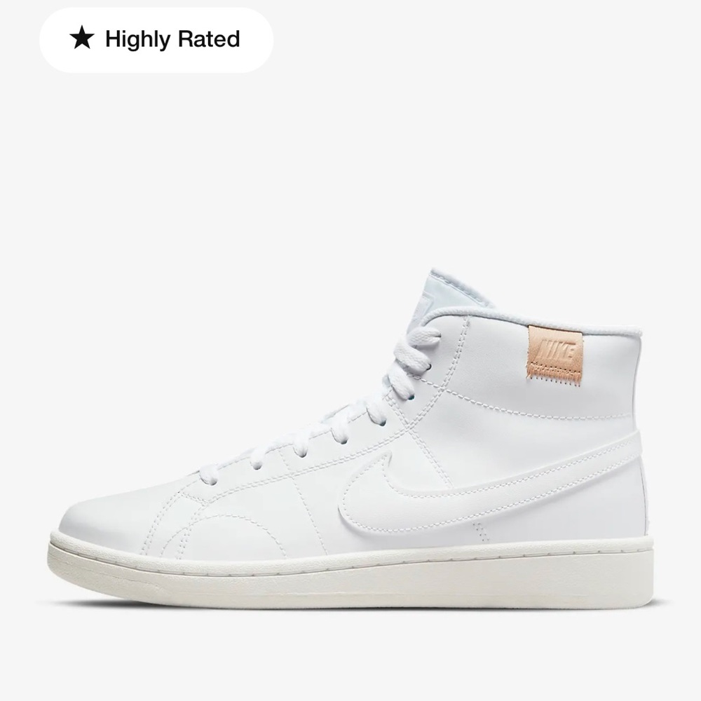 Women's Nike Court Royale 2 Mid High Top Sneakers White